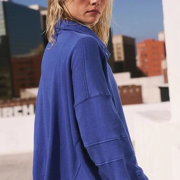 NWOT Free People Warm Down Pullover💙size- SMALL - Picture 3 of 5